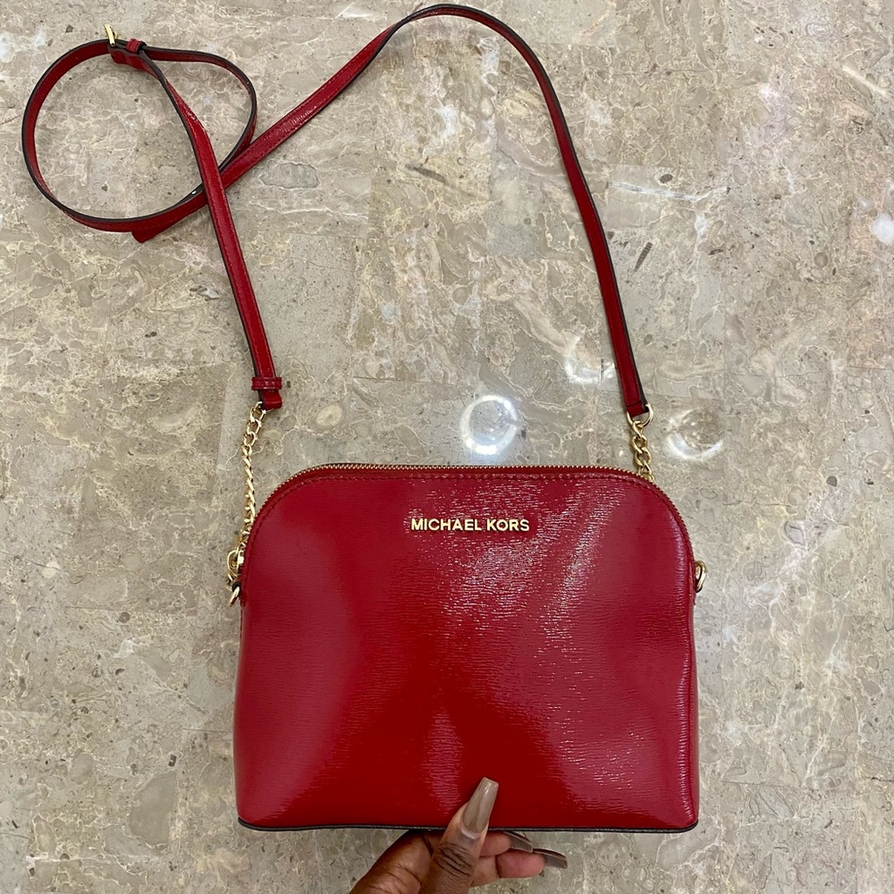 Michael Kors Red Patent Leather Purse